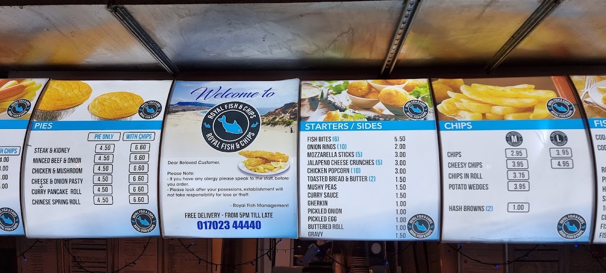 Royal Fish & Chips Menu - Image 4